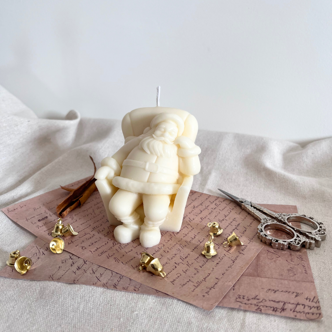 Sleepy Santa Candle