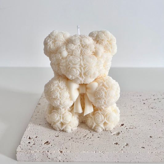 Ribbon Bear Candle