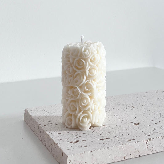 Rose Pillar Candle